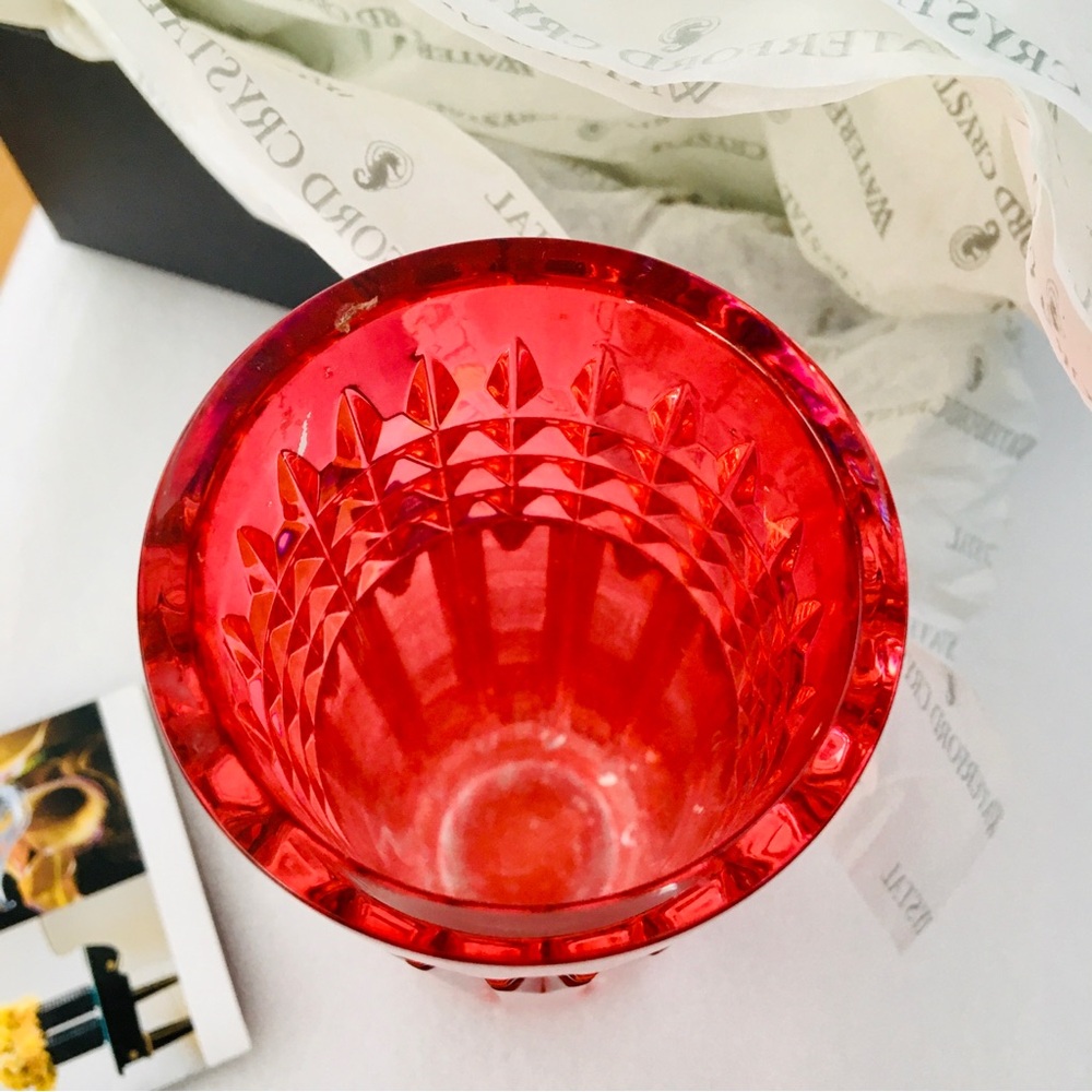 Waterford Red Crystal Vase “Tina” Fleurology Collection - Picture 5 of 10